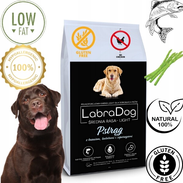 LabraDog Superfood Light Hypoalergenní pstruh s lososem lehce stravitelný 6 kg
