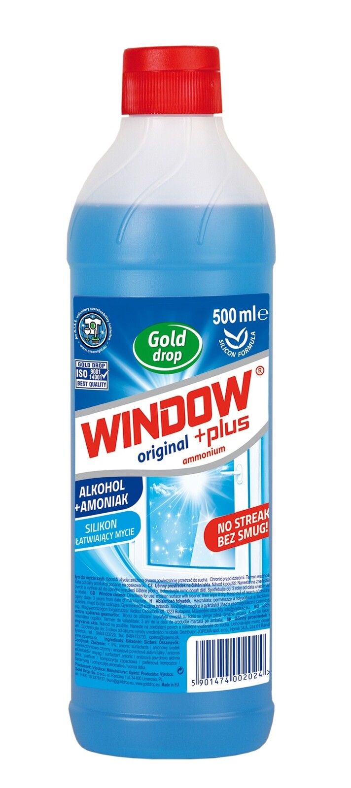 10X Window Plus Tekutý čistič skel Náhradní náplň Ammonium 500 ml