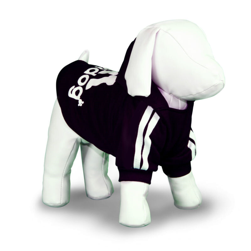 Dresová teplá mikina Bundička Pro Psa Kočku Oblečení Teplákovka Oblečení Černá 5XL