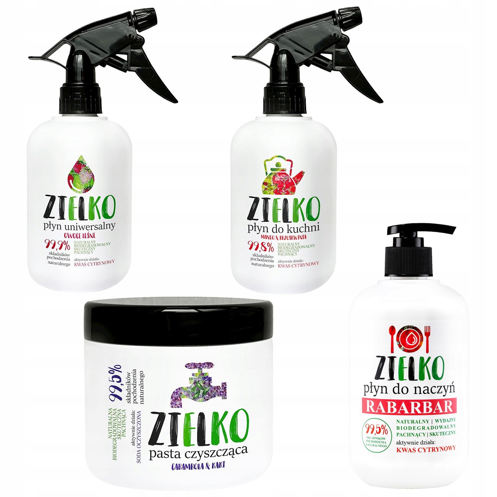 Přírodní sada na čištění kuchyně Tekutý přípravek na mytí nádobí a nečistot Pasta