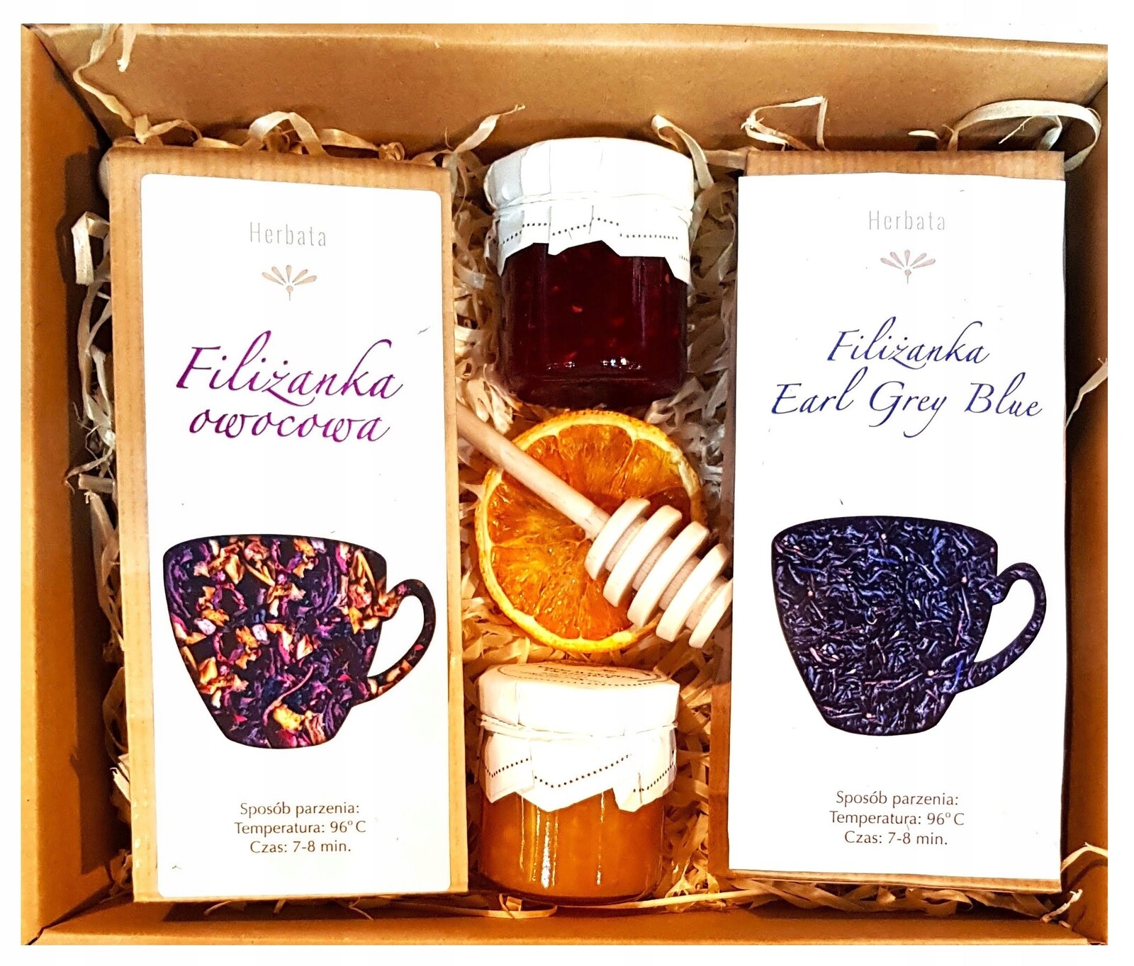 Dárkový koš jako Dárek, pozornost: med, Čaj k Vánocům, narozeninám