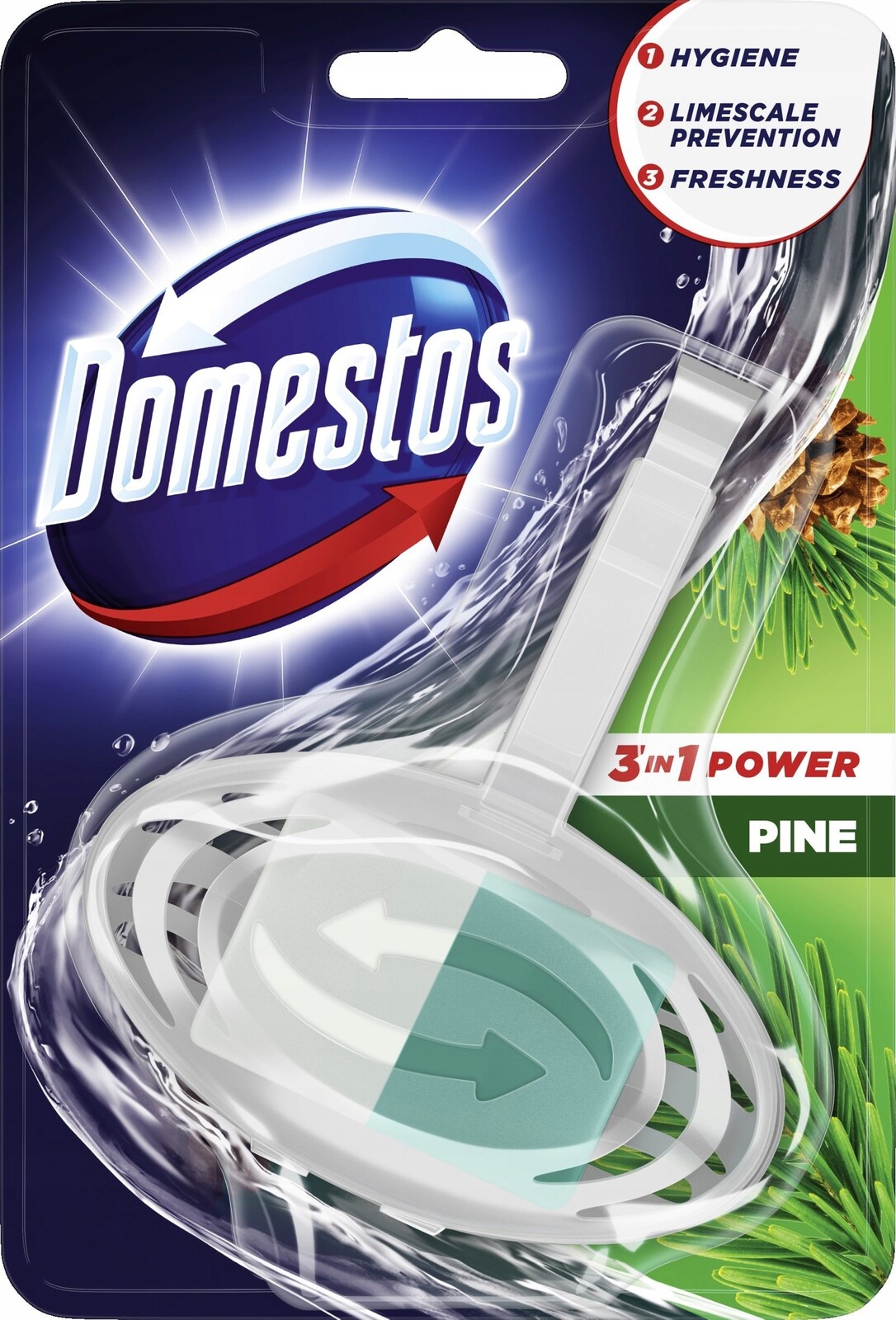 10 x Domestos 3V1 Pine Toaletní kostka na Wc 35G