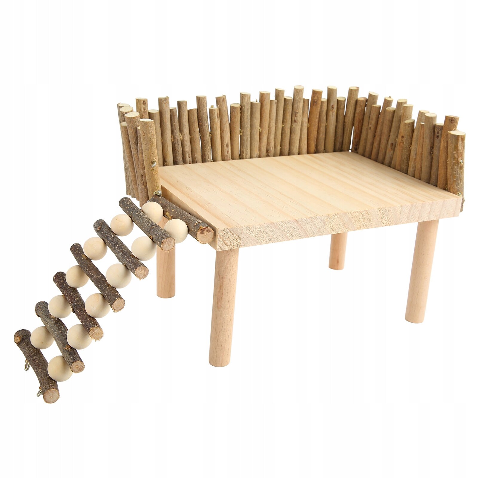 Dřevěná Platforma Pro Křečka Je Bezpečná