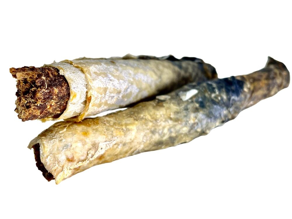 LK Baits Pet Luxusní rybí rolky z kůže lososa a kůže tresky 2ks