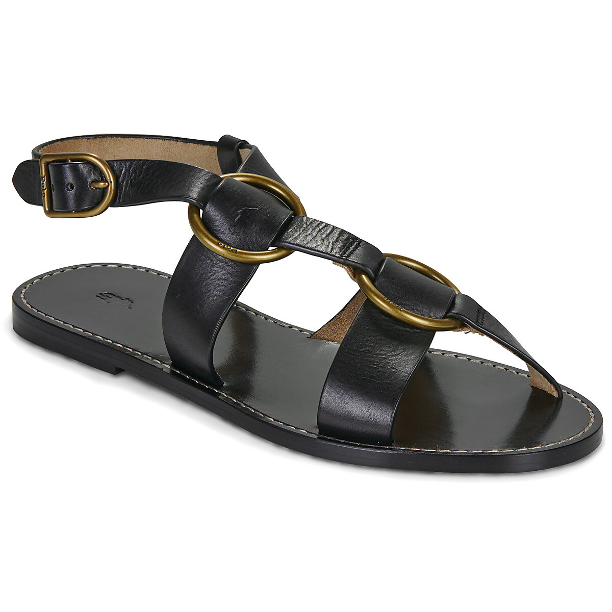 Polo Ralph Lauren  POLO RING SANDAL  Černá