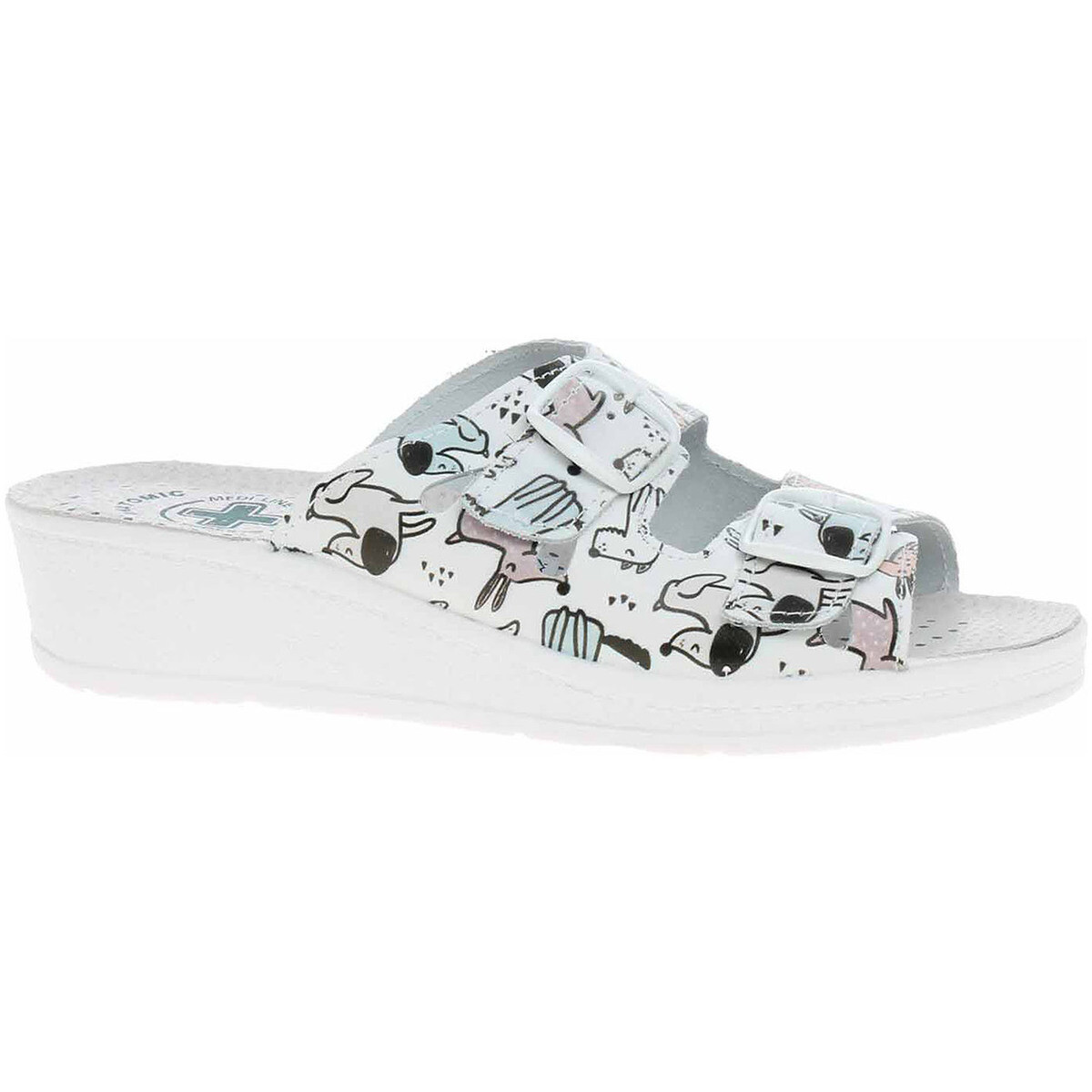 Medi Line  Dámské pantofle  222-25 bílá  Bílá