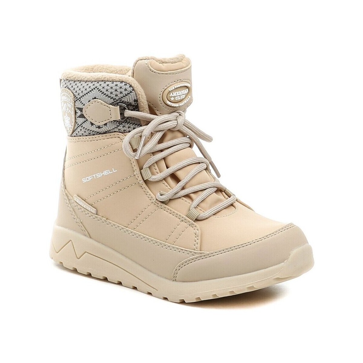American Club  SN86-25 béžové dětské zimní boty  Béžová