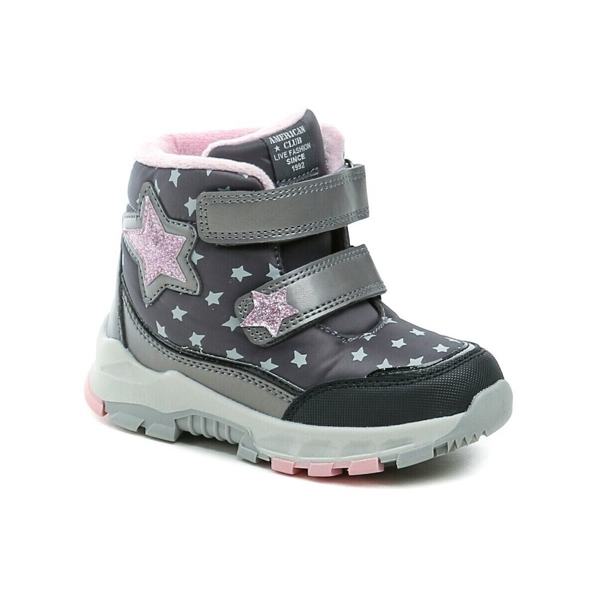American Club  ES200 šedé dívčí zimní boty  Šedá