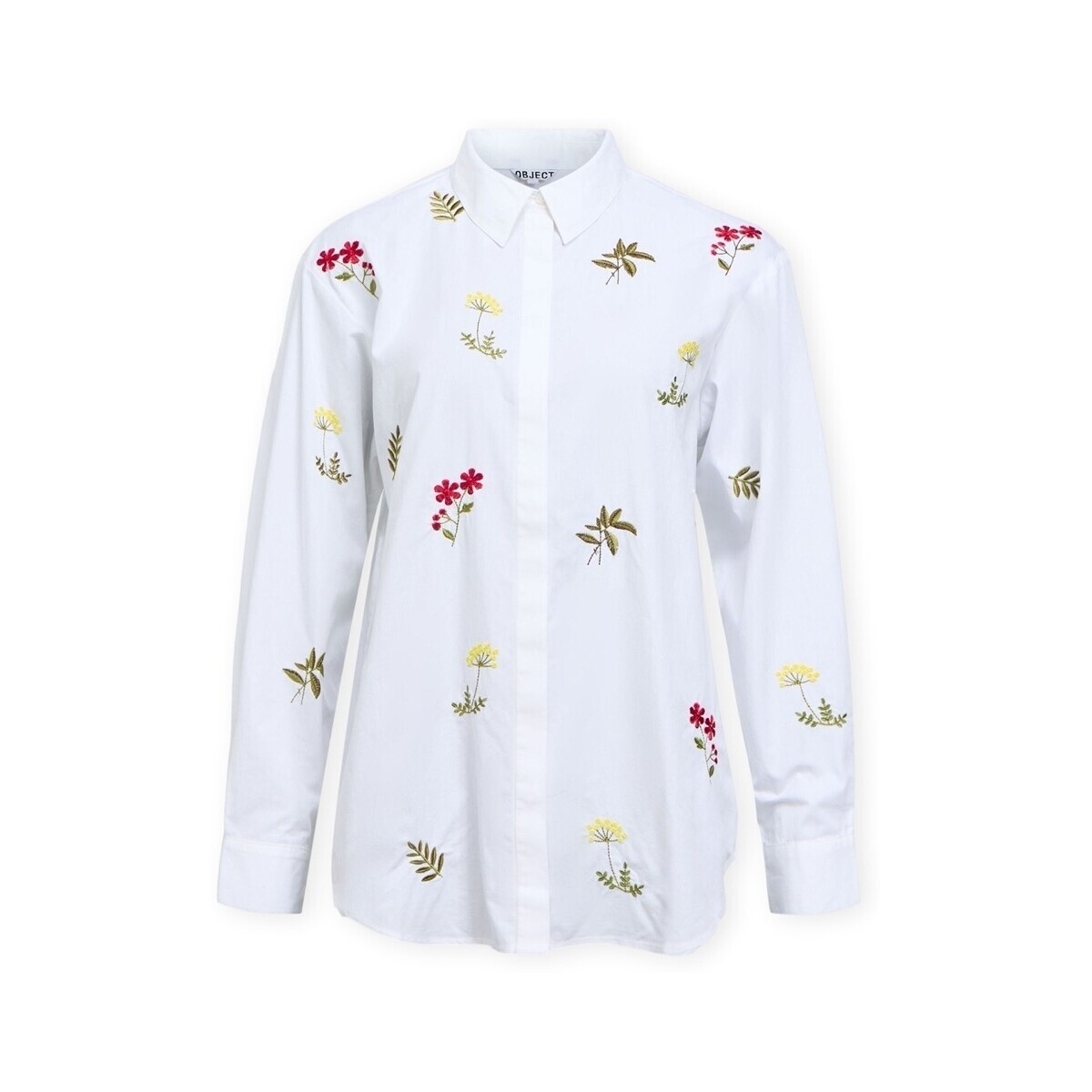 Object  Jelena Shirt - White Embroidery  Bílá