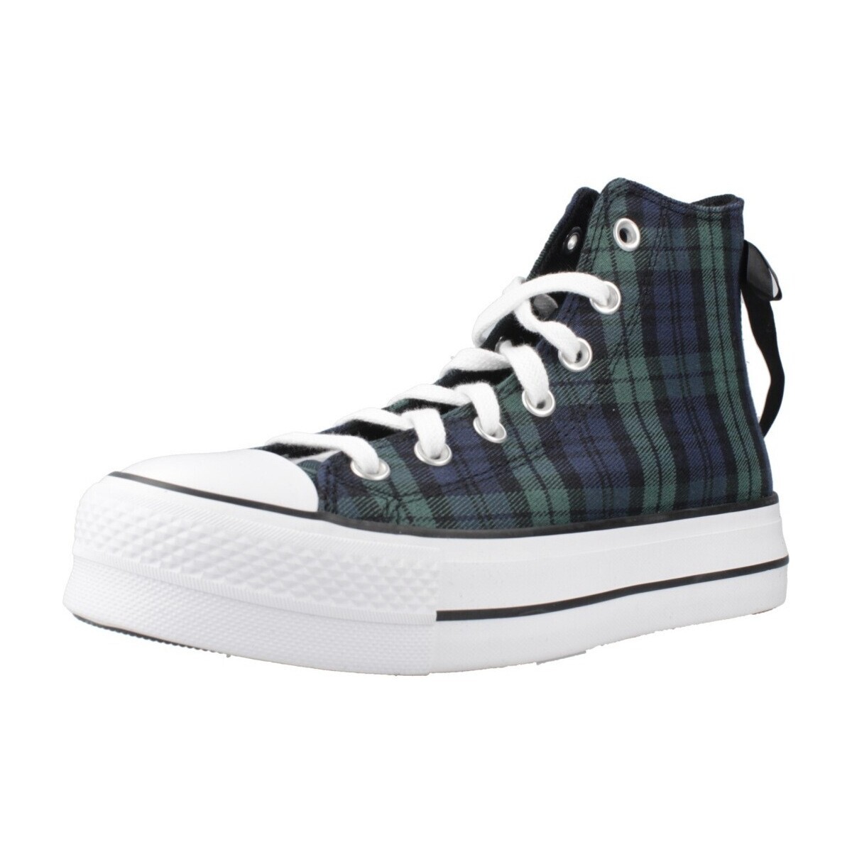 Converse  CHUCK TAYLOR ALL STAR LIFT PLATFORM PLAID  Zelená