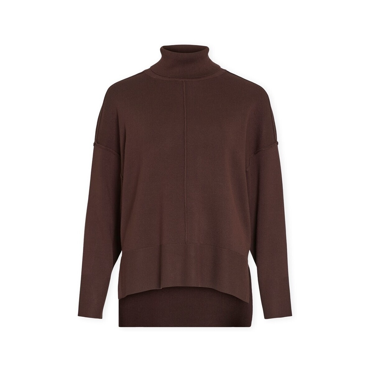 Vila  Noos Ostria Rollneck Knit - Coffee Bean  Hnědá