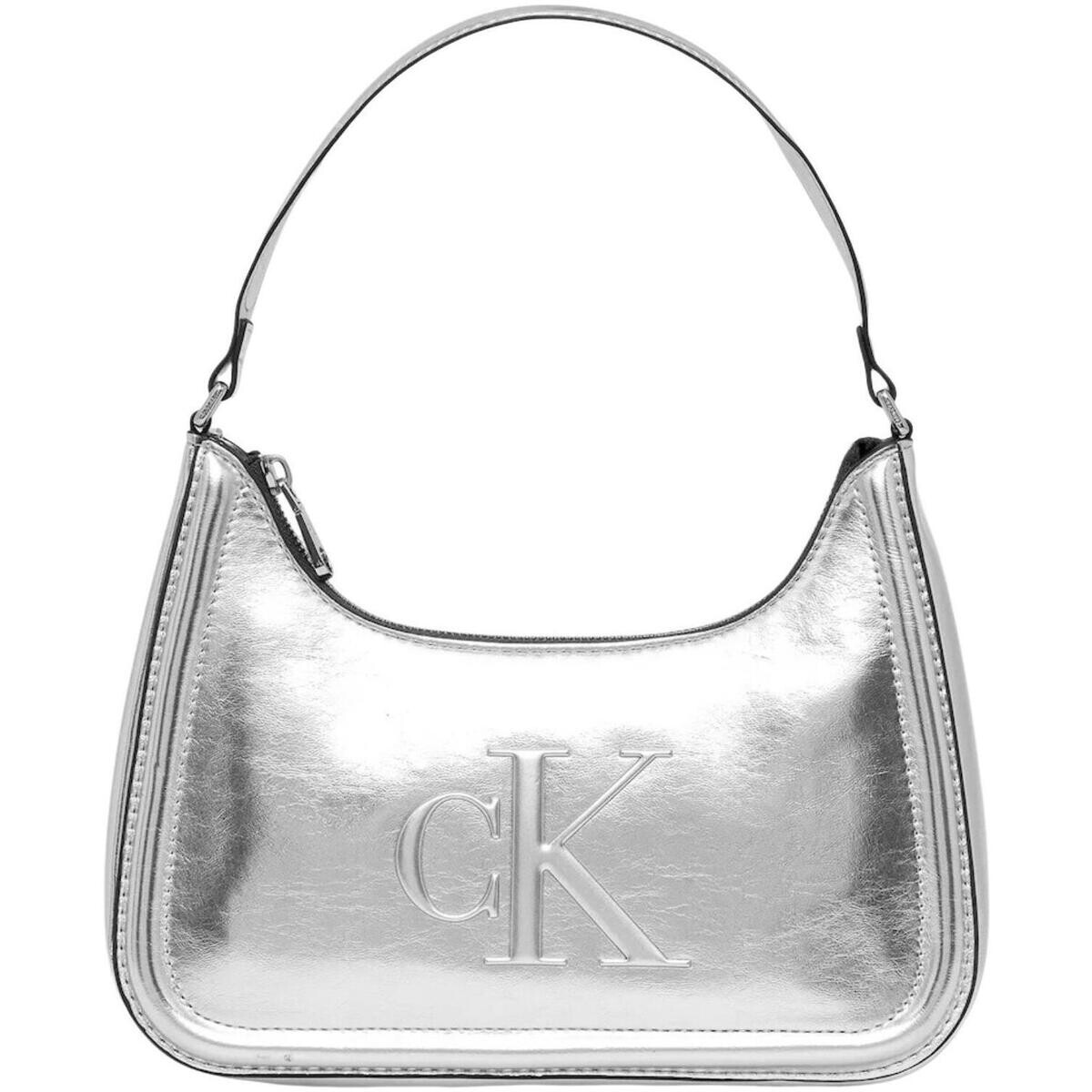Calvin Klein Jeans  BOLD CK METALLIC SHOULDER BAG LV04F3332G  Stříbrná