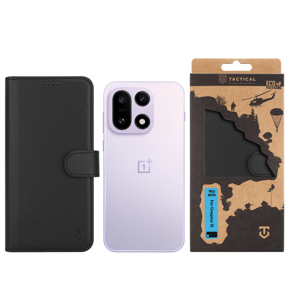 Flipové pouzdro Tactical Field Notes pro Oneplus 15, černá