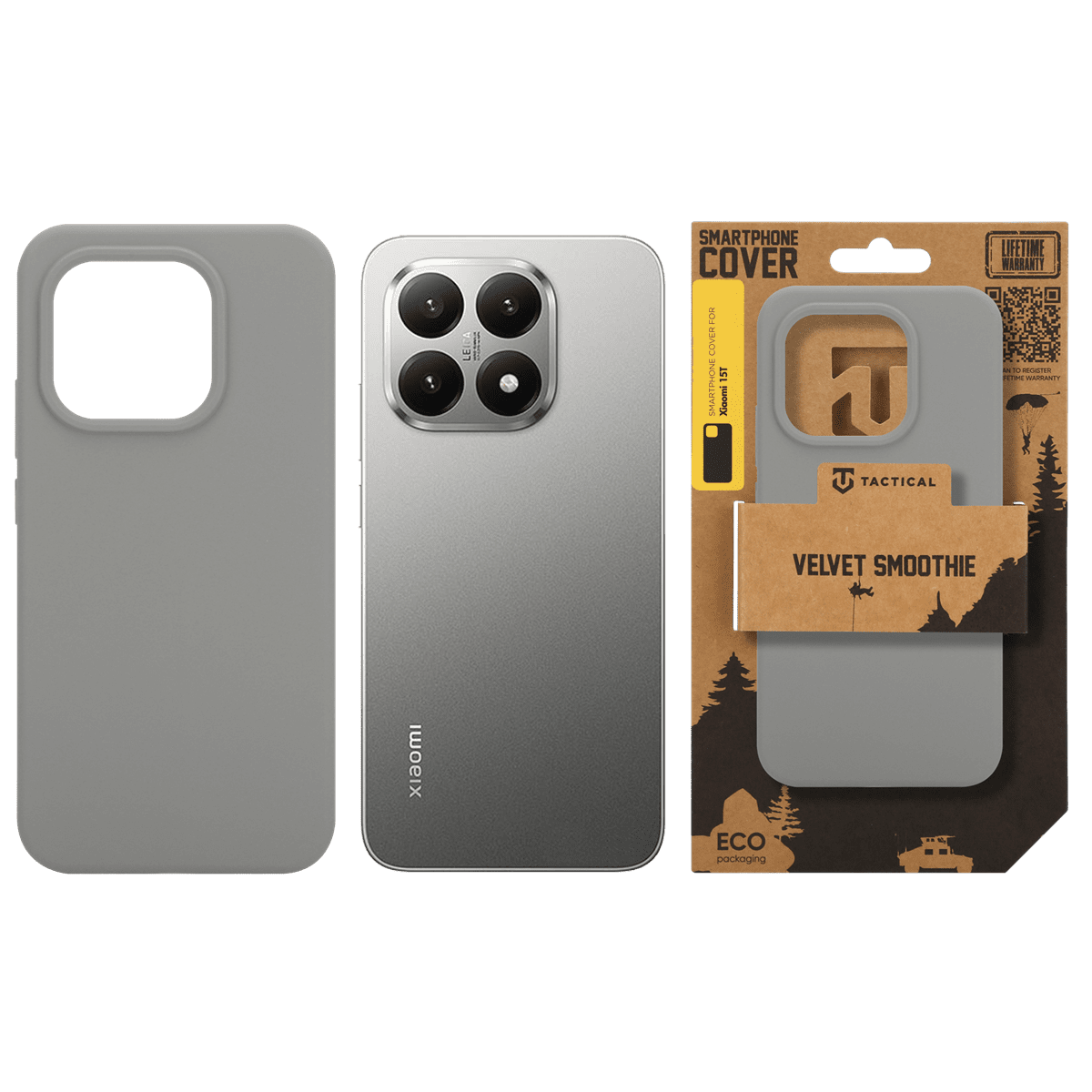 Zadní kryt Tactical Velvet Smoothie pro Xiaomi 15T, foggy