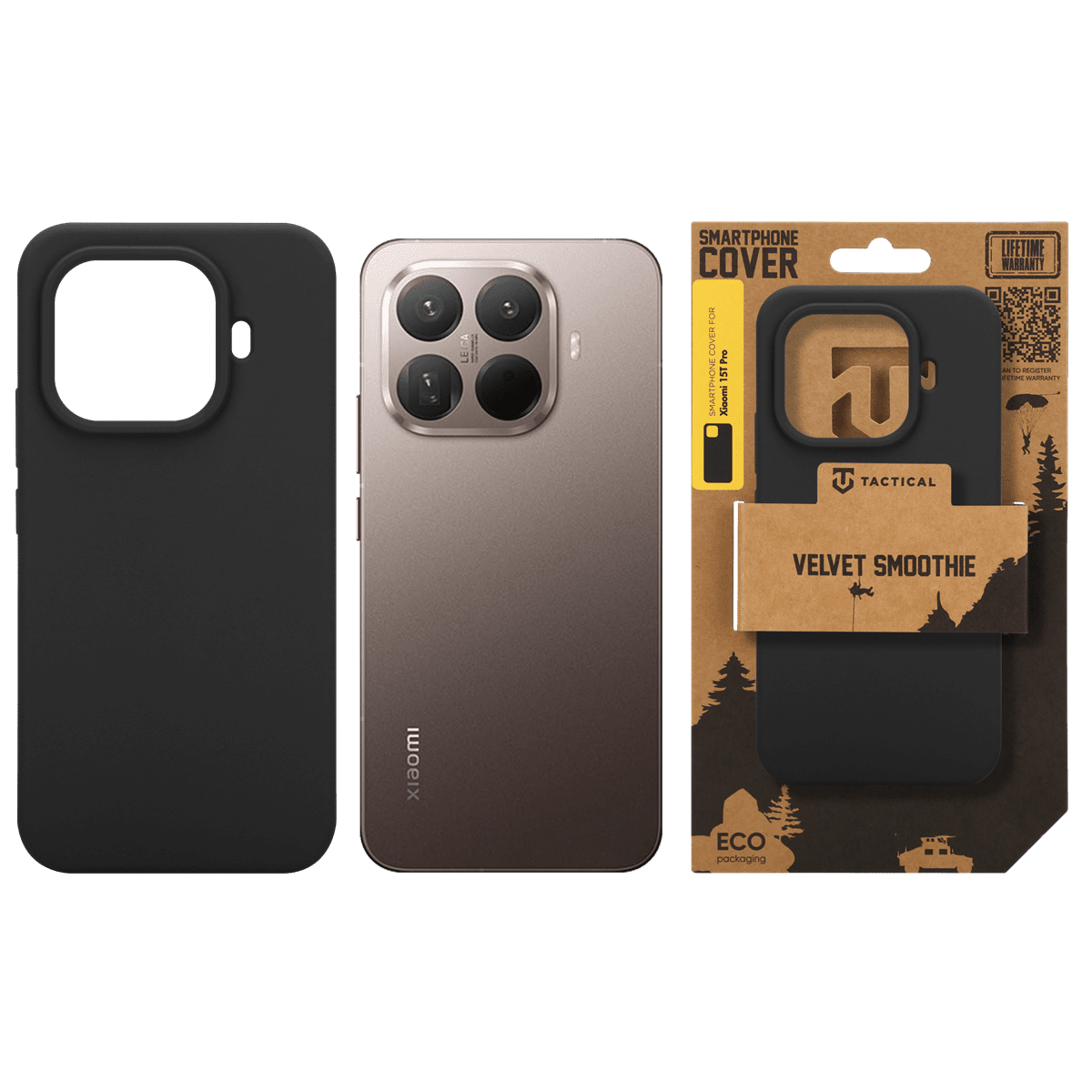 Zadní kryt Tactical Velvet Smoothie pro Xiaomi 15T Pro, asphalt