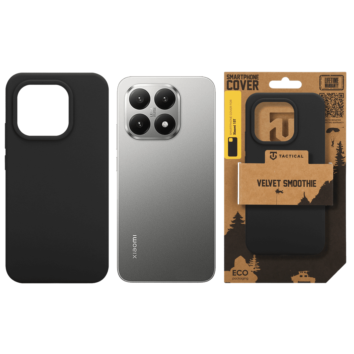 Zadní kryt Tactical Velvet Smoothie pro Xiaomi 15T, asphalt