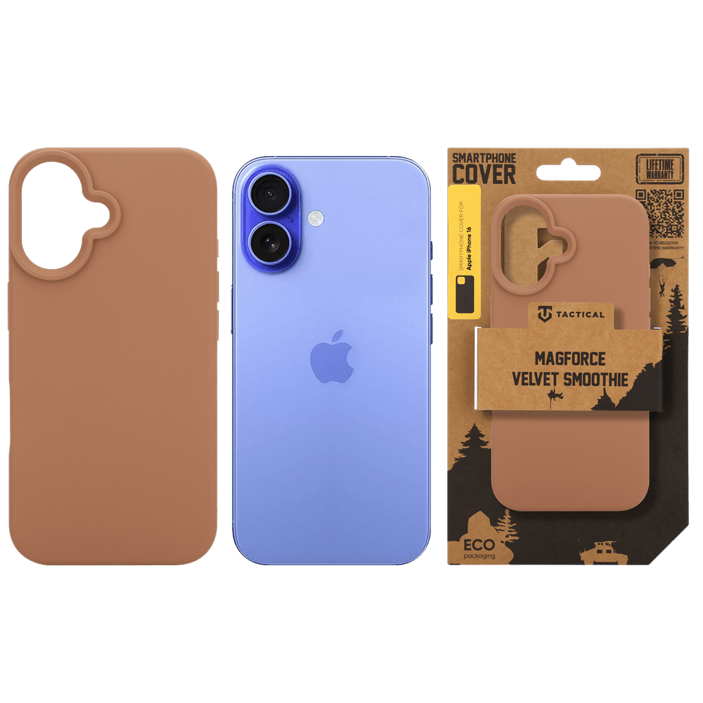 Zadní kryt Tactical MagForce Velvet Smoothie pro Apple iPhone 16, mocha mousse