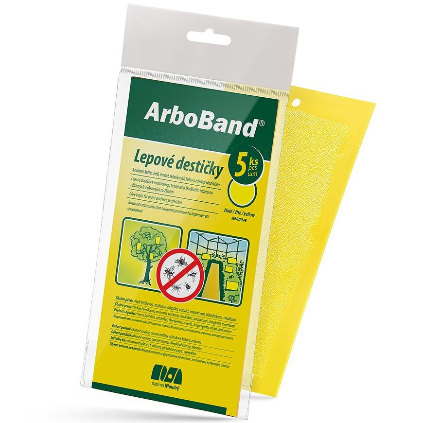 Pm lepové desky žluté arboband - 5 ks