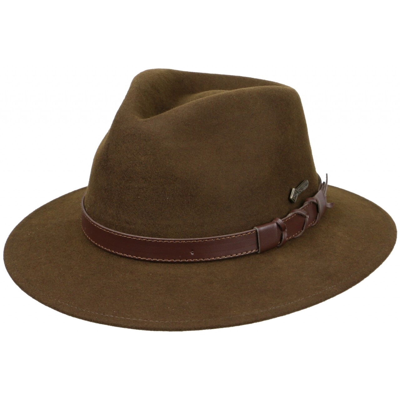 Klobouk vlněný Scippis Norton - tmavě hnědý, S