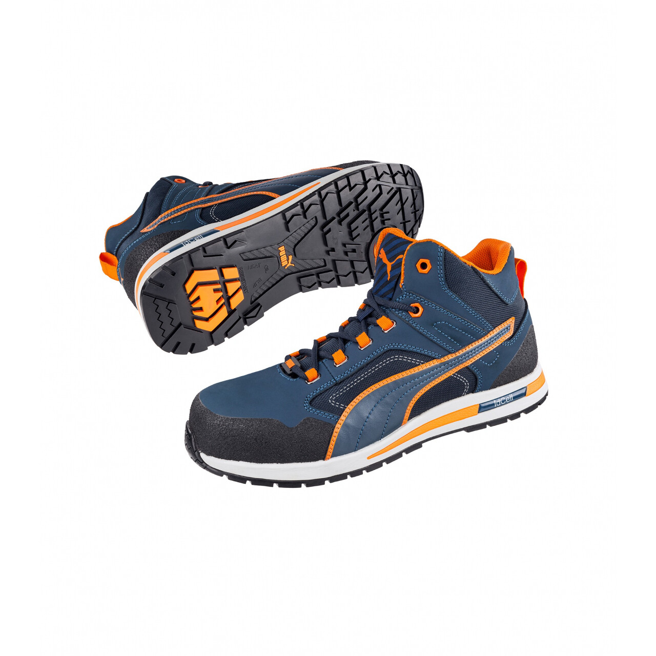 Boty Puma Safety Crosstwist Mid - modré-oranžové, 41