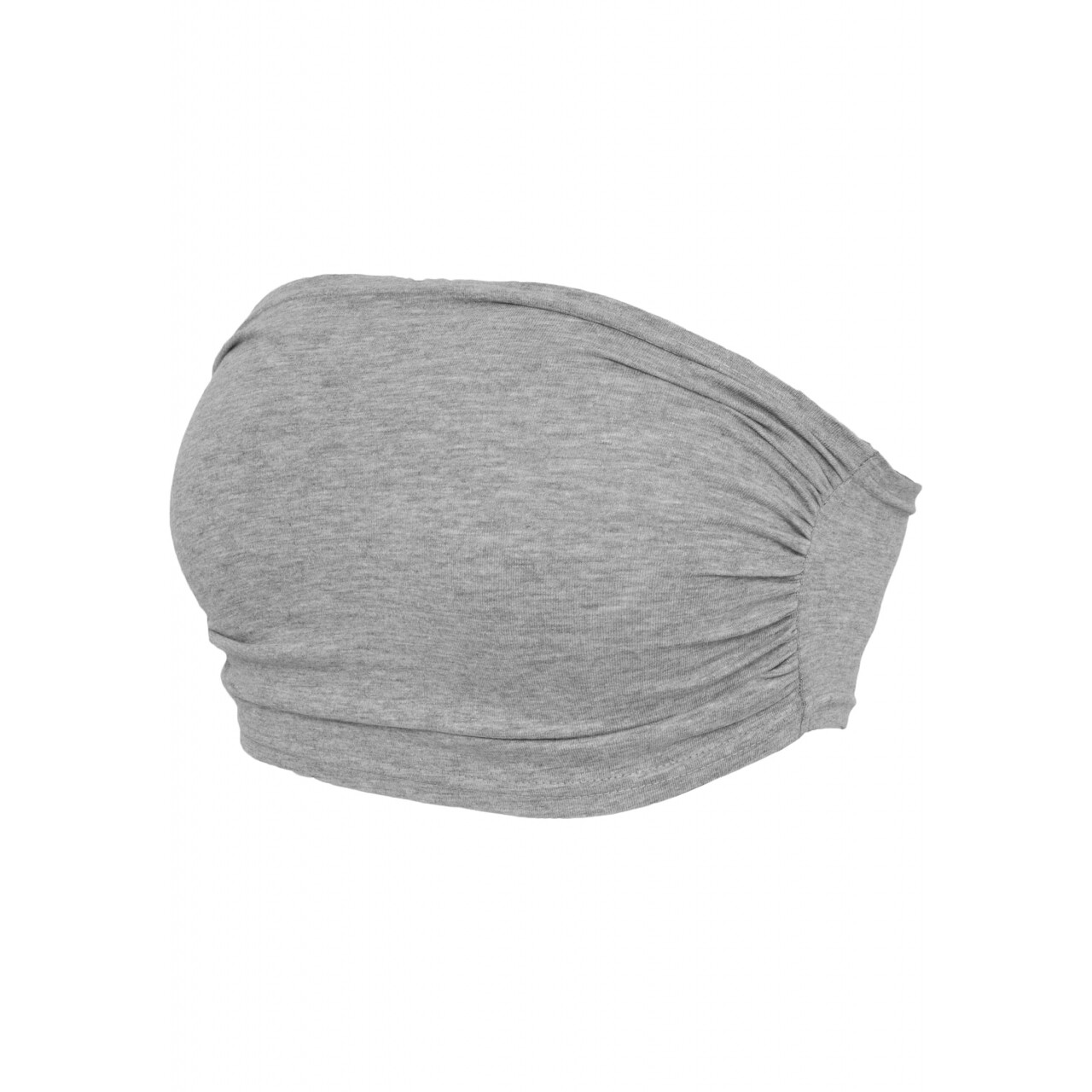 Sportovní top (podprsenka) Urban Classics Ladies Bandeau Top - světle šedý, L