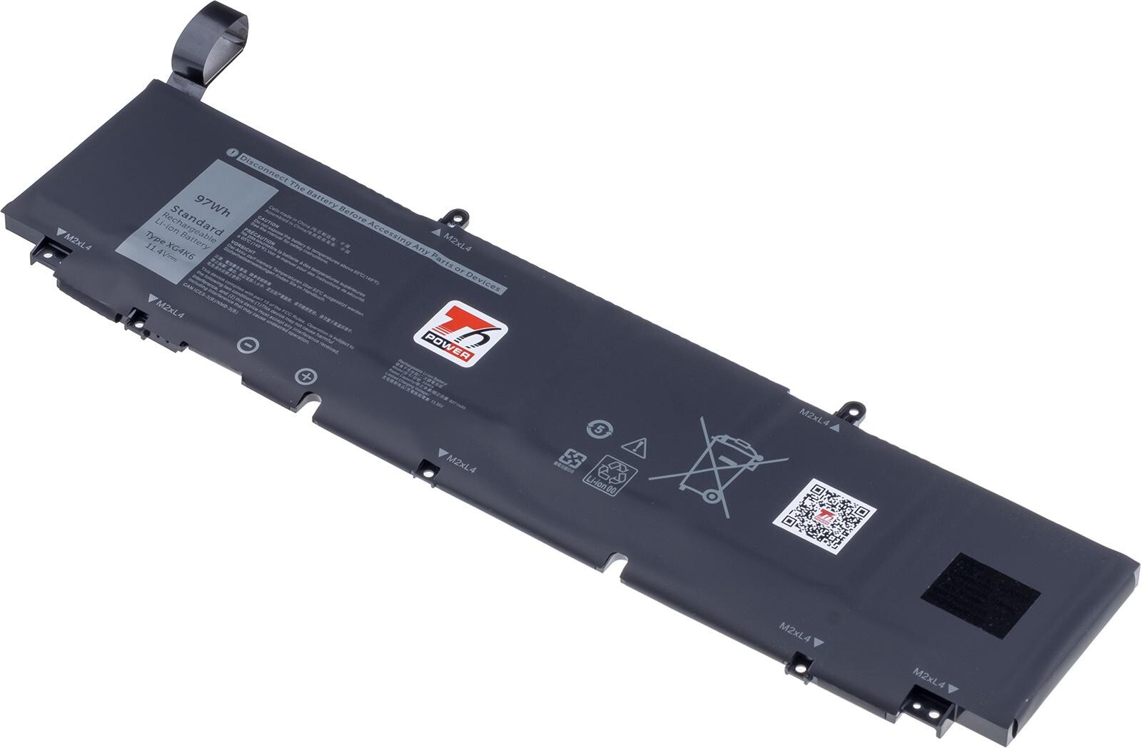 Baterie T6 Power Dell Precision 5750, 5760, XPS 9700, 9710, 9720, 8500mAh, 97Wh, 6cell, Li-pol