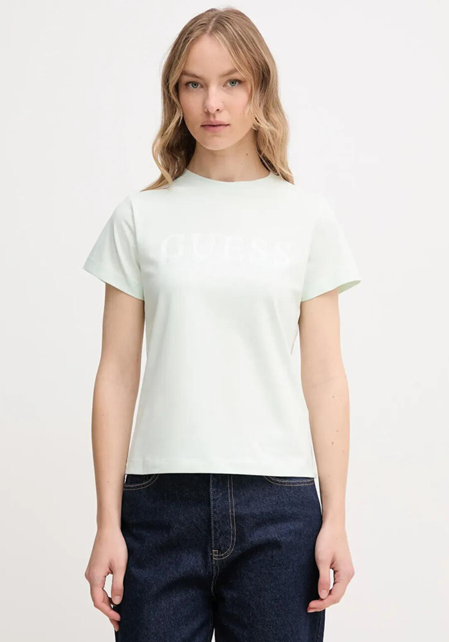 Guess dámské světle zelené tričko V5GI15J1314 S