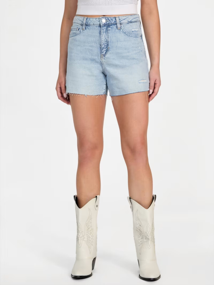 Guess dámské modré džínové šortky W5GD74D5B96 26