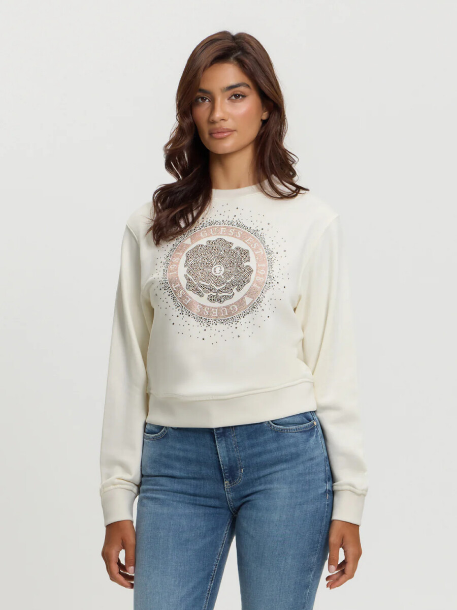 Guess dámská krémová mikina W5RQ05K7EX1 S