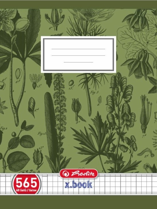 Školní sešit 565 - A5, čtverečkovaný, 60 listů - Herlitz