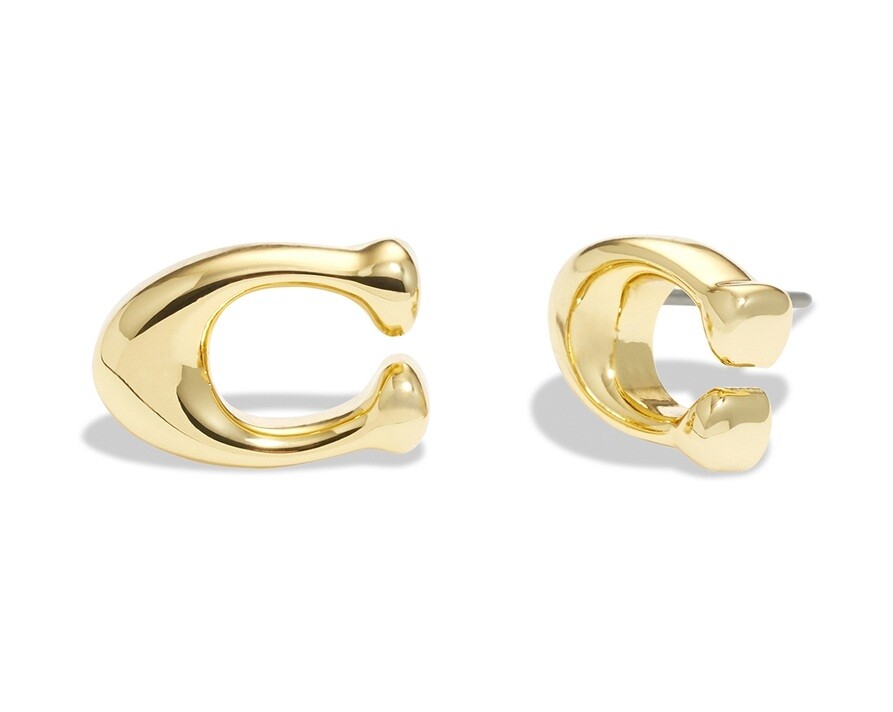 Coach Ikonické pozlacené náušnice 37369816GLD710