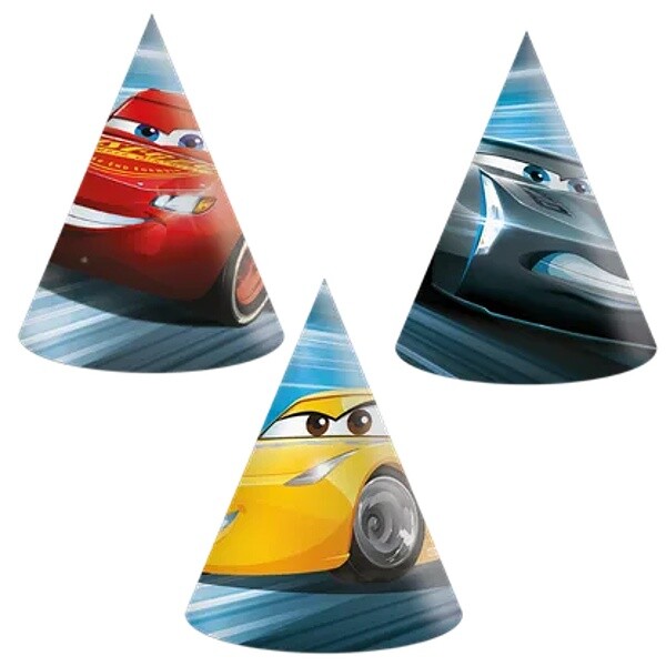 Čepičky papírové Cars Vcitory 6 ks