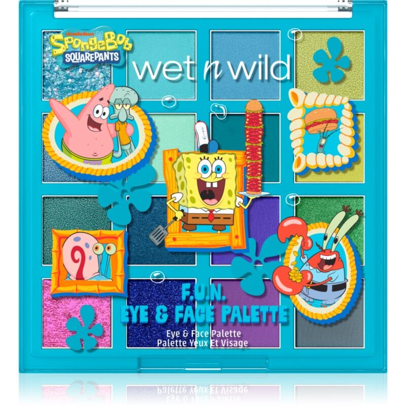 Wet n Wild SpongeBob SquarePants F.U.N. Eye & Face Palette paletka očních stínů 15 g