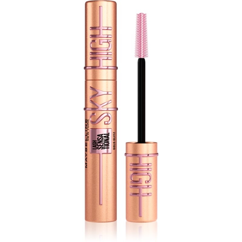 MAYBELLINE NEW YORK Lash Sensational Sky High objemová a prodlužující řasenka se třpytkami odstín Rose Gold 7.5 ml