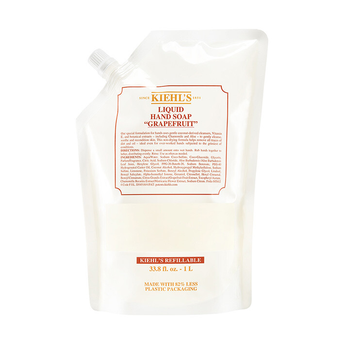 Kiehl's Náhradní náplň do pečujícího mýdla na ruce Grapefruit (Liquid Hand Soap Refill) 1000 ml