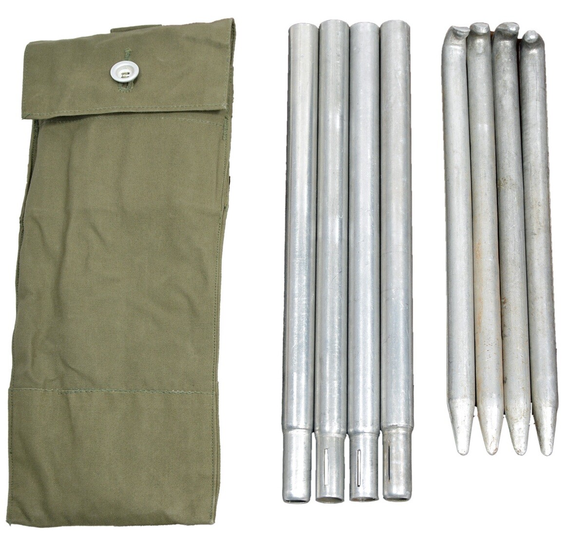 Stanové tyčky a kolíky sada příslušenství k zelené celtě Bundeswehr