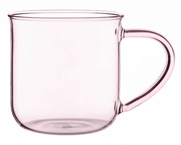 Viva Scandinavia Skleněný hrnek na čaj Eva Minima 400 ml růžový