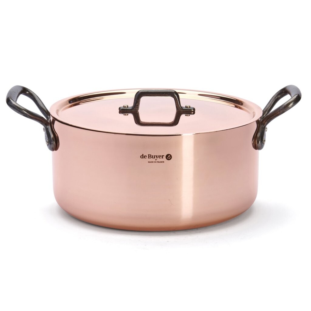 Hrnec PRIMA MATERA 28 cm, s poklicí, měď, de Buyer