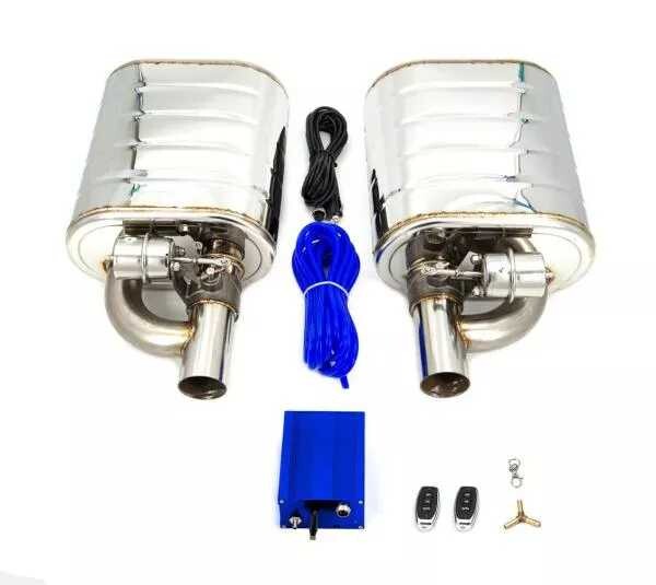 Koncové tlumiče výfuku s výfukovou klapkou ProRacing - nerez - 70mm - pravý a levý (OBD)