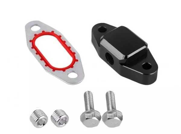 ProRacing Zaslepení vývodu pro olejový chladič Chevrolet GM LS Gen III / Gen IV - LS1 LS2 LS3 LS6 LSX LQ4 LQ9 L92 L99 L33 4.8/5.3/5.7/6.0/6.2 - 2x vývod na čidla