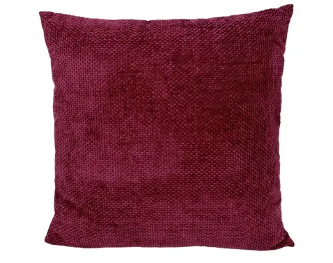 Dekorační polštář Chenille Cross 45x45 cm, červený