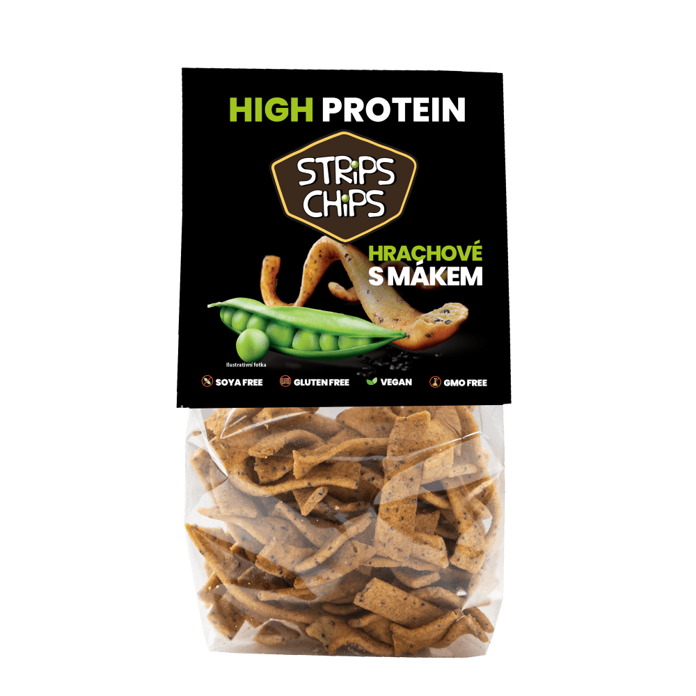 Strips Chips High Protein – Hrachové s mákem 80 g