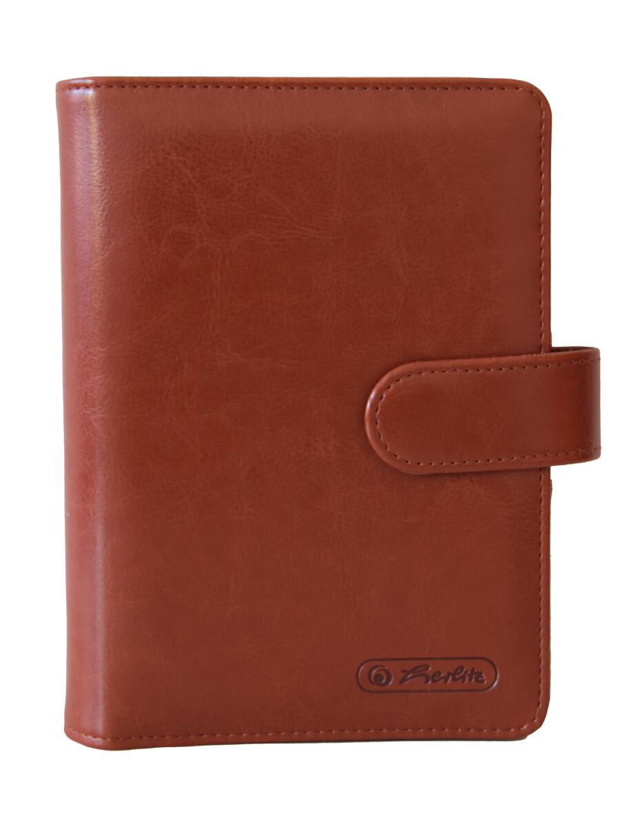 Obal na kroužkový diář a poznámkový blok A6, hnědý (poškozená)