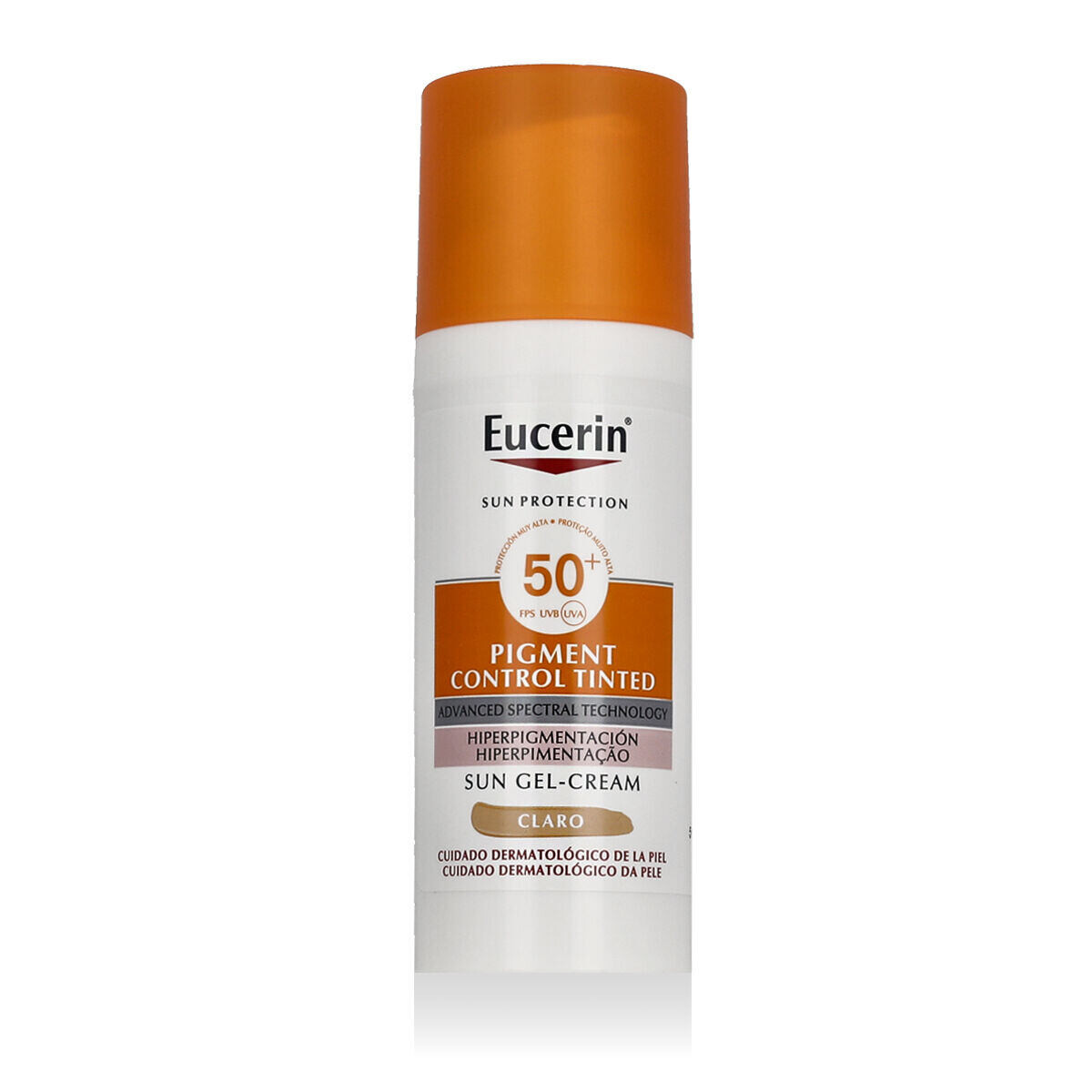 Eucerin Sun Protection Pigment Control Tinted Gel-Cream SPF50+ opalovací a tónující gelový krém proti pigmentovým skvrnám 50 ml odstín light pro ženy