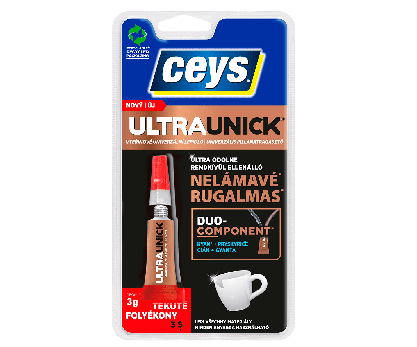 Lepidlo vteřinové Ultra Unick tekutý 3g Ceys