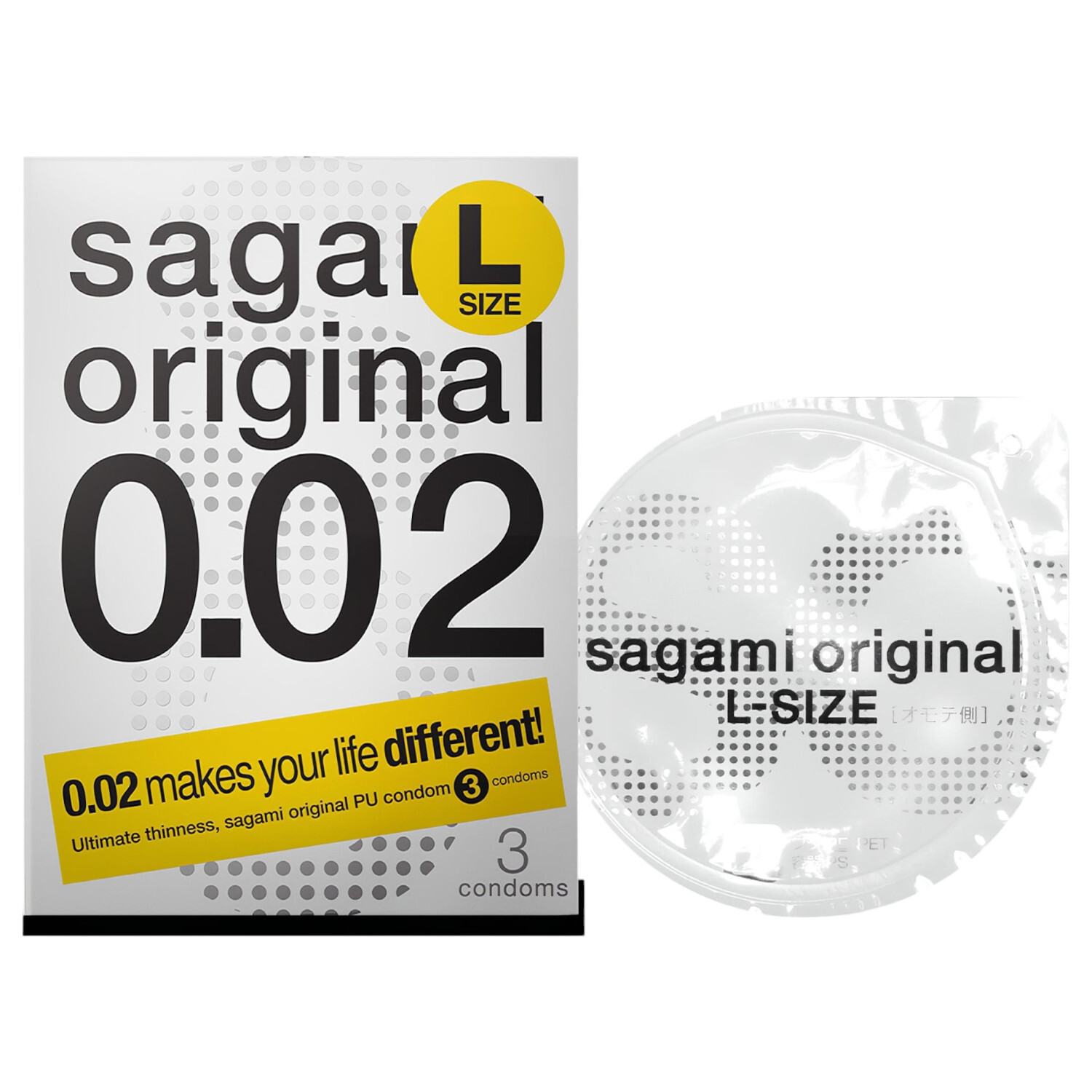 Sagami Original 0,02 L - kondom - 58mm (3ks)
