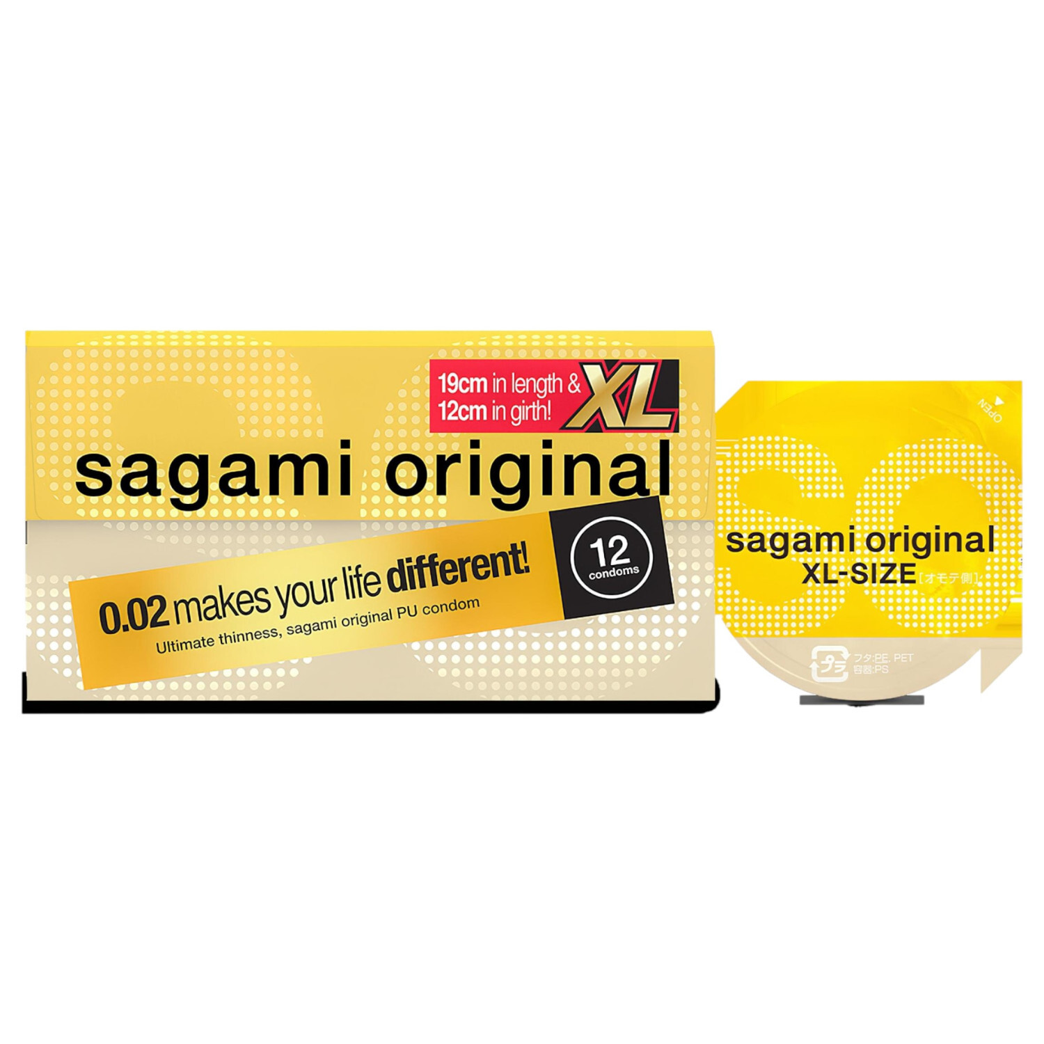 Sagami Original 0,02 XL - kondom - 61mm (12ks)