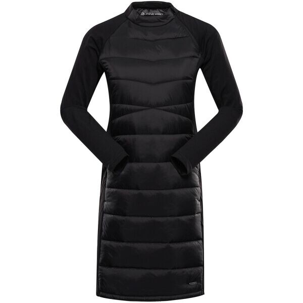 ALPINE PRO OMERA Dámské zateplené šaty, černá, velikost