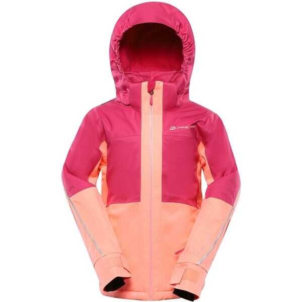 ALPINE PRO REAMO Dětská lyžařská bunda, růžová, velikost 164-170