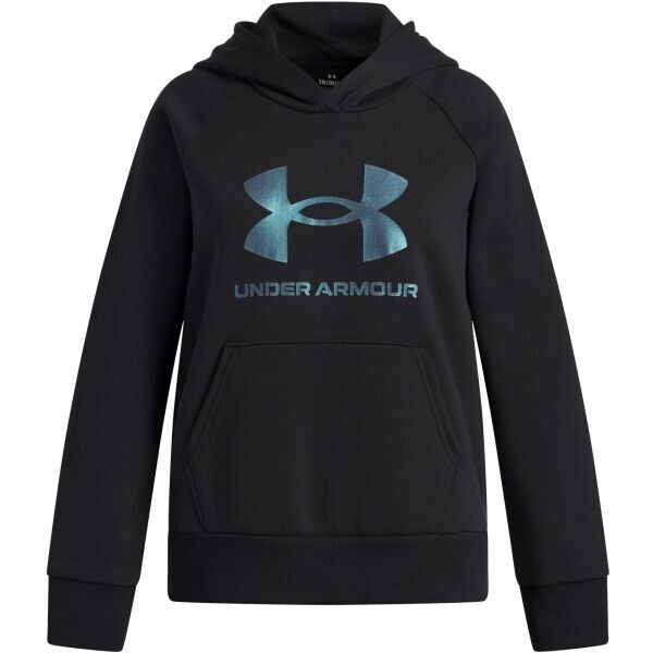 Under Armour RIVAL FLEECE SHIMMER Dívčí mikina, černá, velikost M